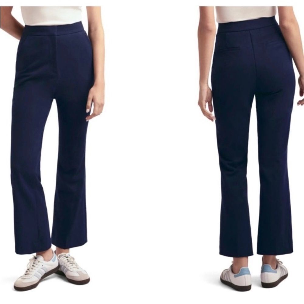 Favorite Daughter The Phoebe Crop Flare Pant in Navy $248